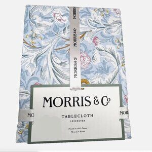 William MORRIS & Co Leicester Blue Floral 70" R Tablecloth Spring Summer Easter
